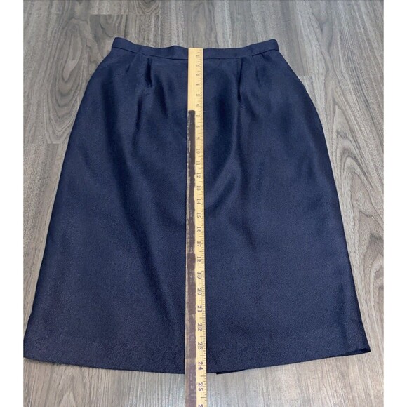 KASPER For ALS Vtg SKIRT SUIT In Mustard & Blue Plaid Size 6P w/Shoulder Pads - Picture 16 of 16